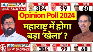 Lok Sabha Election 2024 Opinion Poll LIVE Maharashtra में होगा बड़ा खेल   Eknath  Uddhav  NCP [upl. by Enaitsirhc223]