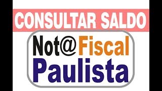 Nota Fiscal Paulista 2024 Consulta de Saldo Cadastro [upl. by Lewellen]