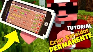 COMO CRIAR SERVIDOR PERMANENTE PARA MINECRAFT PE Minecraft Pocket Edition POCKETMINE [upl. by Barty975]