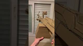 Cardboard PKM machine gun airsoft cardboard cardboardcraft gun cardboardcreations fakegun [upl. by Enilreug]