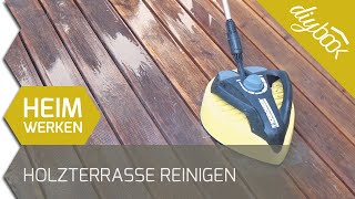 Holzterrasse reinigen und entgrauen [upl. by Atkins491]