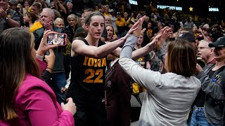 Iowa Hawkeye womens basketball team returns home [upl. by Toscano]