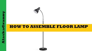 How To Assemble Floor Lamp Easy LEPOWER Gooseneck Lamp From Amazon [upl. by Ytirev225]