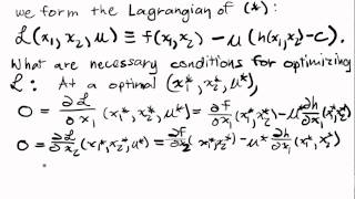 Constrained Optimization Lecture I Part 3 The Lagrangian [upl. by Ociram314]