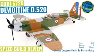 COBI 5720  Dewoitine D520 with new parts Speed Build Review [upl. by Dnamra]