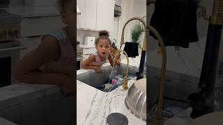 Dad catches daughter drinking water from the sink shorts [upl. by Georgi]