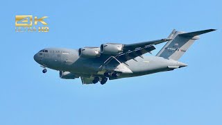 Boeing C17 Globemaster III USAF ANG 010192 arrival Airpower 2024 AirShow Zeltweg Air Base LOXZ [upl. by Asiul]