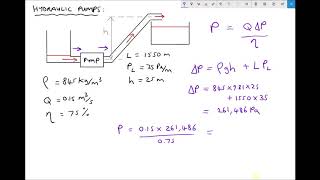 Calculating Pump Delivery Pressure and Power Consumption [upl. by Esirtal]