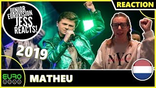 THE NETHERLANDS JUNIOR EUROVISION 2019 REACTION Matheu  Dans Met Jou  JESS REACTS [upl. by Tait956]