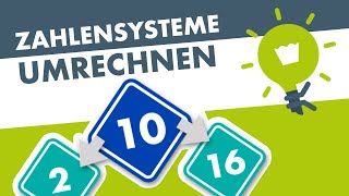 ZAHLENSYSTEME UMRECHNEN TEIL 2 einfach erklärt Dezimal Binär Hexadezimal [upl. by Eneroc]