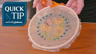 Quick Tip How to Embroider on Organza [upl. by Yrreg]