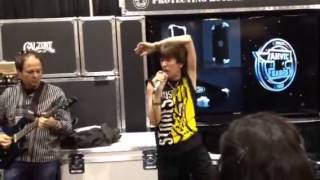 NAMM artist demos spoton Mick Jagger impersonator [upl. by Kulda276]