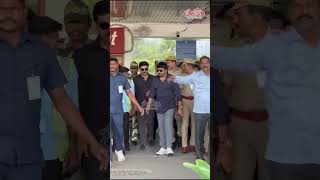 Megastar Chiranjeevi amp Ram Charan Visuals  Begumpet Airport After Received Padma Vibhushan Award [upl. by Ziladnerb]