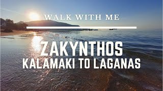 Zakynthos  Kalamaki to Laganas Beach Walk [upl. by Haral47]