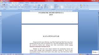 Cara Memberikan Nomor Halaman Pada Makalah di Ms Word 2007 [upl. by Maunsell644]