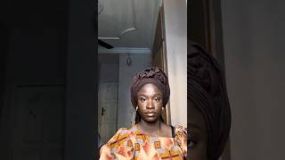 How to tie a simple round gele with rufflesheadwrap [upl. by Ytram]