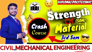 L4 CRASH COURSE STRENGTH OF MATERIALS SOM CEME  POLY 2nd Year KSCHEME msbte polytechnic [upl. by Aleakam339]