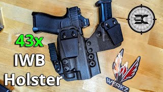 Glock 43x mos light bearing iwb holster [upl. by Whall]