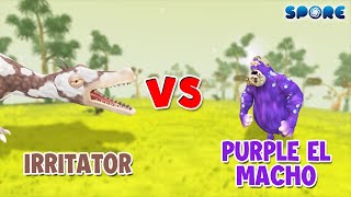 Irritator vs Purple El Macho  Dino vs Cartoon S3E7  SPORE [upl. by Nairam]