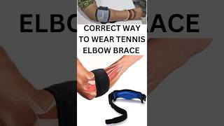 Wear your Elbow brace right ✅️ tenniselbowelbowbrace DrKinjalParmarPT [upl. by Irrep]