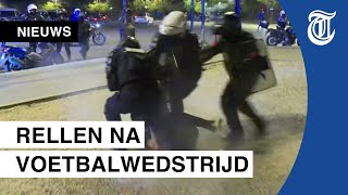 Harde confrontatie supporters en politie in Parijs [upl. by Winston]