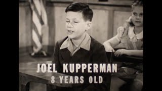 quotQuiz Kidsquot 40s game show 16mm [upl. by Danyluk360]