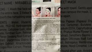 Papaya Facial Sheet Mask livishots shorts subscribe facemask renukapawarnewsong newsong [upl. by Urbana]