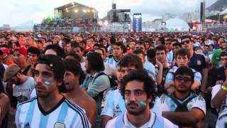 Argentina vs Holanda en la Fan Fest Rio [upl. by Warga]