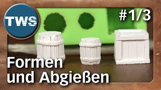 Tutorial Formen aus Silikon und Abgießen 13  silicone molds TabletopFormenbau TWS [upl. by Yniatirb]