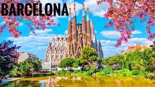 Barcelona Spain  4K  Walking Tour and Top things to see in Barcelona [upl. by Afatsom]