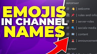 Add Emojis and Symbols to Channel Names on Discord [upl. by Ahsemac]