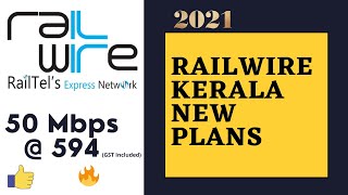 Railwire broadband Kerala new plans 2021 installation charges  Railtel [upl. by Aitahs962]