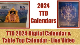 TTD 2024 Digital Calendar amp TTD 2024 Table Top Calendar  Tirumala Tirupati  Live Video [upl. by Yelrah601]