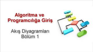 Algoritma ve Programlamaya Giriş  Akış Şemaları 1 [upl. by Ahtabat]