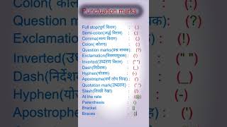 Punctuation marks gkshortsgkinhindi [upl. by Aleahs404]