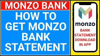 how to get monzo statement  how to download monzo bank statement [upl. by Asssilem]