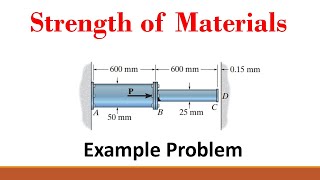 Strength of Materials Part 21 Axial Load Support Reactions Compatibility Conditions [upl. by Atineg]