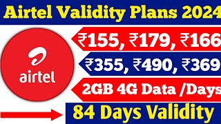 Airtel Recharge Plans 2024  Airtel Prepaid Recharge Plans  Airtel New Recharge Plans amp Offers list [upl. by Lilybelle]