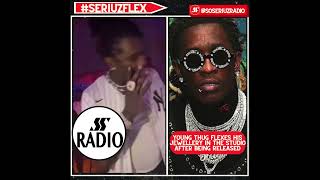 YOUNG THUG FLEXES HIS ICE IN THE STUDIO AFTER BEING RELEASED [upl. by Leiram]