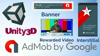 Admob Banner  Interstitial and Rewarded Video Ad in Unity [upl. by Mintz]