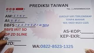 PREDIKSI TAIWAN MALAM INI 1 DESEMBER 2024  PREDIKSI TOGEL TAIWAN HARI INI  BOCORAN TAIWAN [upl. by Shirley]