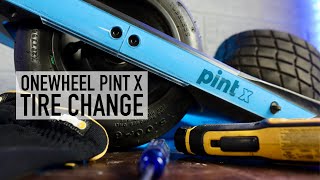 How To Onewheel Pint X Tire Change [upl. by Nosnibor]