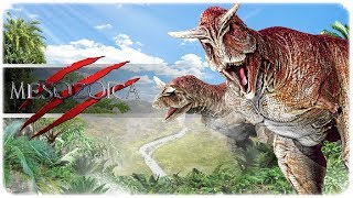 Mesozoica  CARNOTAUROS TREX E TRICERATOPS 2 PTBR [upl. by Mcknight]