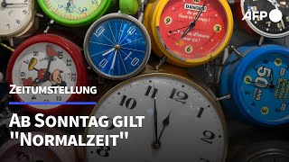 Zeitumstellung bewegt die Gemüter  quotNormalzeitquot ab Sonntag  AFP [upl. by Kacie]