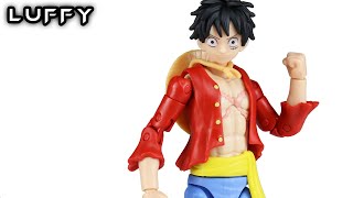 Anime Heroes MONKEY D LUFFY One Piece Action Figure Review [upl. by Tarrance744]