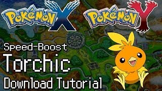 Pokemon X and Y  How To Download Event Torchic with SpeedBoost and Blazikenite Limited Edition [upl. by Sager]