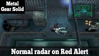 Metal Gear Solid  Normal radar on Red Alert [upl. by Gnol]