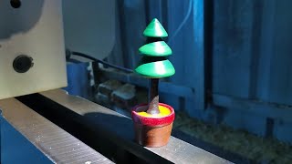 How to make pine tree uaing wood diy woodworking asmr craft handmade [upl. by Chappelka]