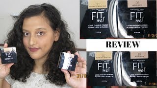 New Maybelline Fit Me Loose Finishing Powder Review Demo Swatches and Wear Test [upl. by Micky]