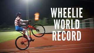 Wheelie World Record Longest bicycle wheelie in one hour 3095 km  Offical Guinness World Record [upl. by Zeeba]